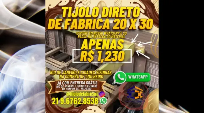 tijolo 8 furos 9 milheiros pronta entrega 