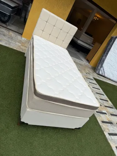 Cama de Solteiro TOP COM CABECEIRA E COLCHÃO
