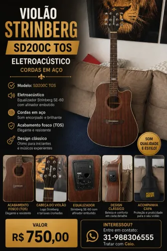 Vendo violão elétrico Strinberg