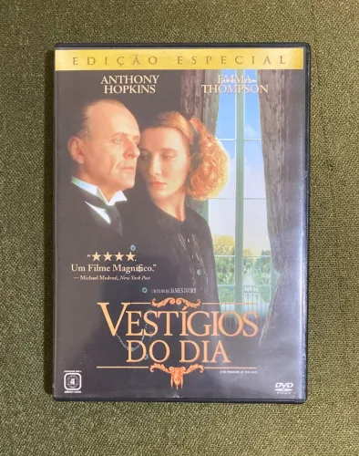 DVD Vestígios do Dia (Com Anthony Hopkins e Emma Thompson) Com encarte