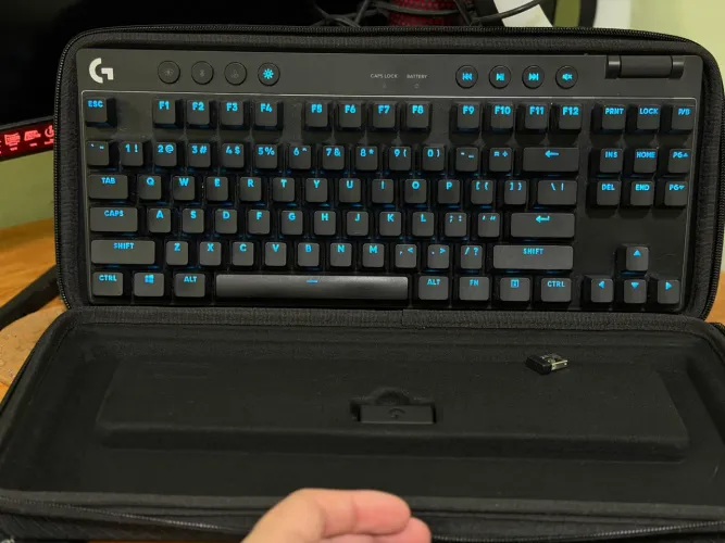 Teclado Gamer Sem Fio Logitech G Pro X TKL Preto Seminovo
