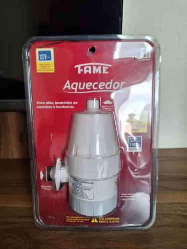 Aquecedor Elétrico Fame Branco Pia Cozinha