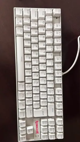Teclado Red Dragon S118 Lunar White Mecânico Kumara, Rgb,