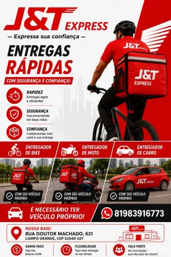 Venha ser entregador da J&T
