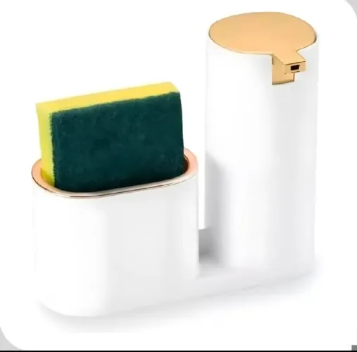 Porta detergente e bucha de pia elegante