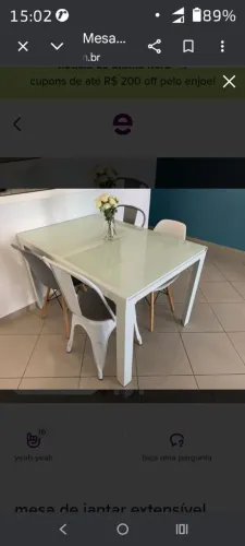 MESA DE VIDRO ETNA