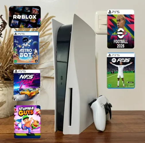 PS5 MÍDIA FÍSICA 1TB 6 JOGOS