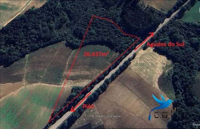 Ótimo terreno para chácara, moradia ou lavoura proximo a Agudos do Sul
