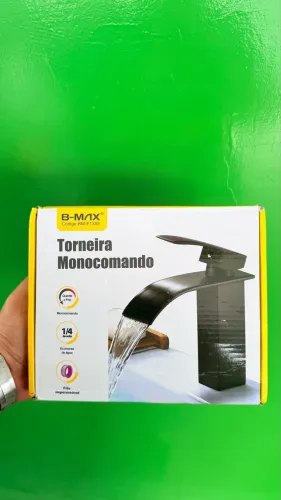 Torneira Mono Comando Preto Fosco