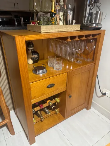 Bar Tok stok em madeira maciça 