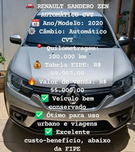 Renault Sandero Zen Flex 1.6 16V 5P Aut. 2020