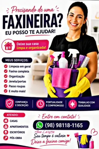 Faxineira experiente