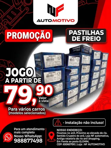 Pastilhas de freio promoção 