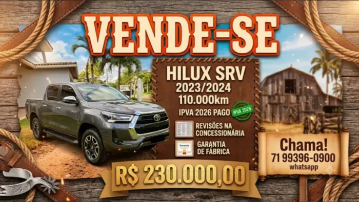 Toyota Hilux CD SRV 4X4 2.8 TDI Diesel Aut. 2024
