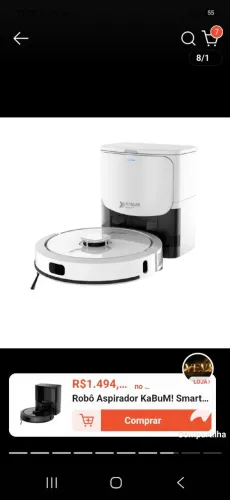 Aspirador  robô  kabum