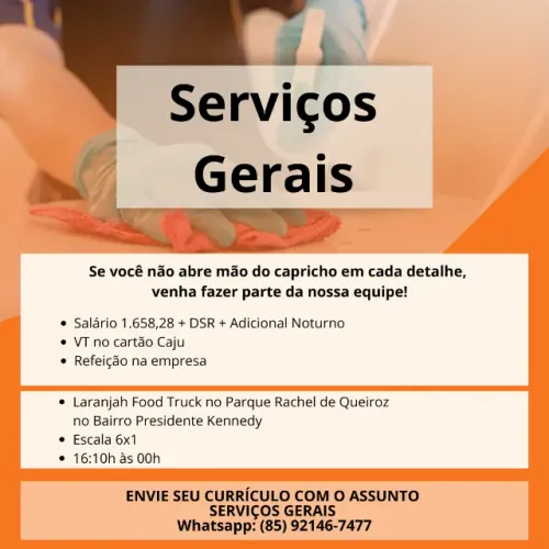 Vaga para serviços gerais