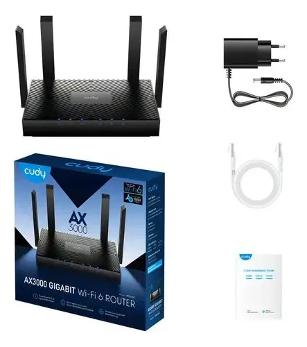 Roteador Cudy Wr3000 Sistema Mesh Ax3000 Gigabit Wi-fi 6 Preto