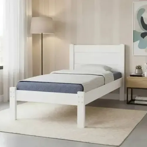 CAMA SOLTEIRO PRISMA J&A BRANCO / BRANCO LILAS/ FREIJO - MONTAGEM E ENTREGA GRATÍS