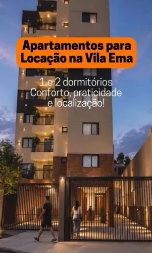 APARTAMENTO PARA LOCAÇÃO NA VILA EMA | APARTAMENTOS NOVOS | 1 OU 2 DORM | PRÓXIMO AO METRÔ