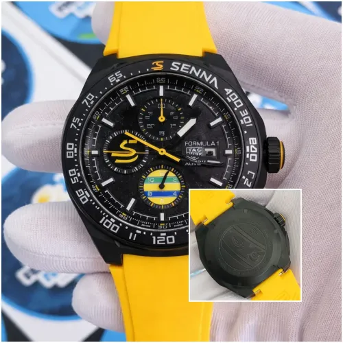 RELOGIO TG SENNA AUTOMÁTICO PULSEIRA AMARELA