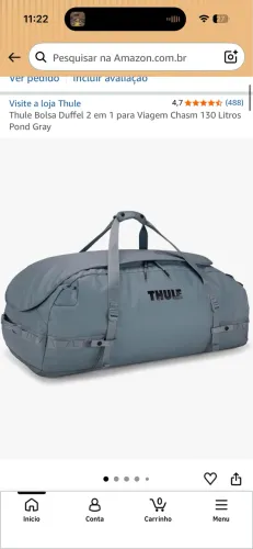 Mochila/Mala Thule Duffle 130L - USADO UMA VEZ APENAS