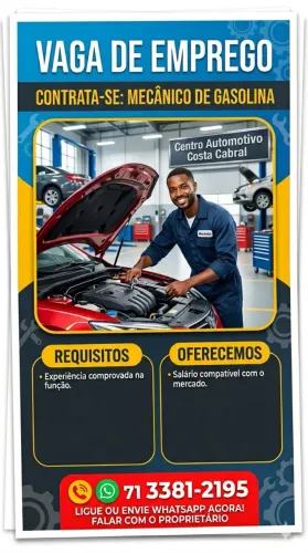 Vaga Mecânico Gasolina 