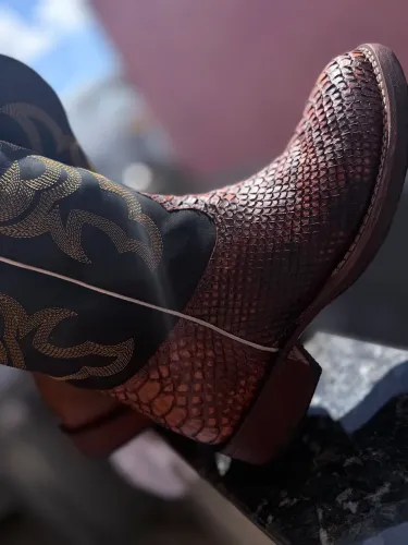 Bota Texana / Couro Legítimo Piton 