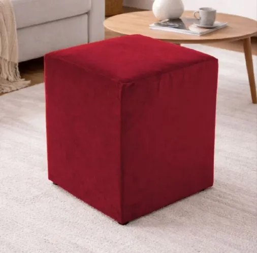 Puff vermelho Suede
