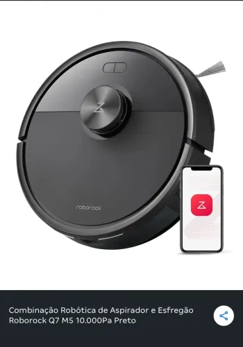Robô Aspirador Roborock Q7 M5 - Aspira e Passa Pano! 10000 Hpa super succao 