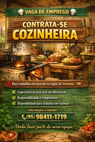 Contrata-se cozinheira - *18 esse é o número correto 