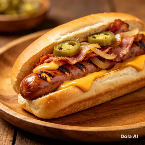 Cachorro quente especial de salsicha
