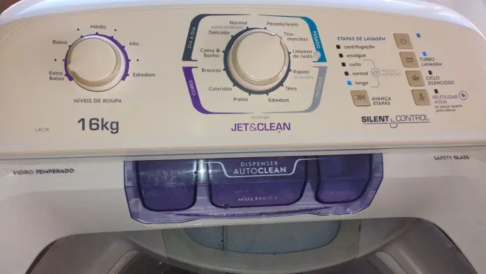 16 kilos automática funcionando todas funções