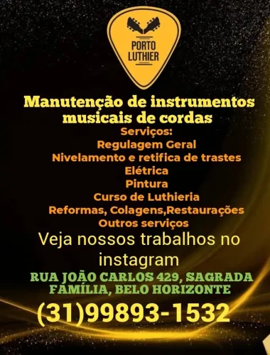Luthier no bairro Sagrada Família 