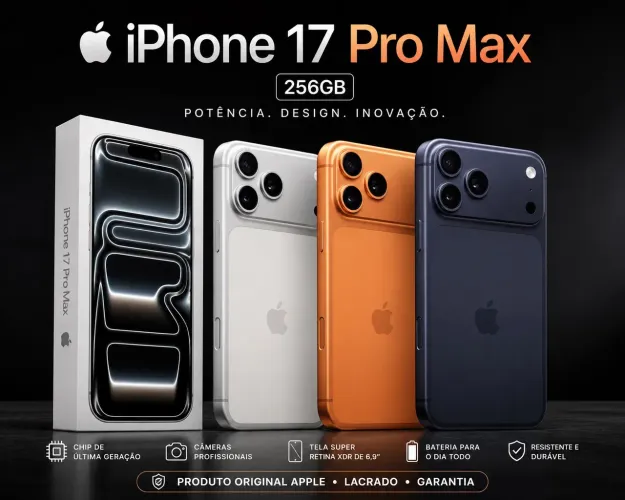 iPhone 17 Pro Max 256GB Branco - Novo na Caixa