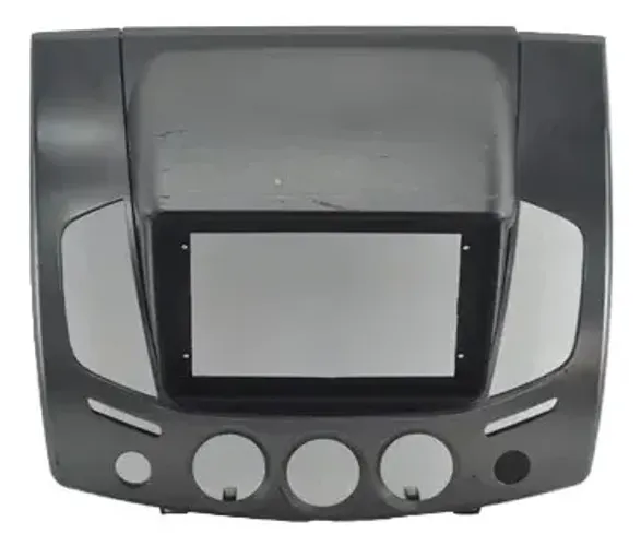 Moldura Radio Central Painel Mitsubishi L200 2009 Original Prateado