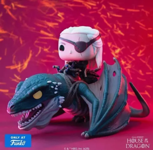 Funko Pop Rides Aemond Targaryen With Vhagar #136 Game of Thrones - House Of The Dragon