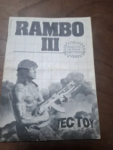 Manual o jogo rambo 3 original Tectoy