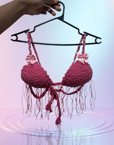 Top/Cropped Croche Rosa EXCLUSIVO 