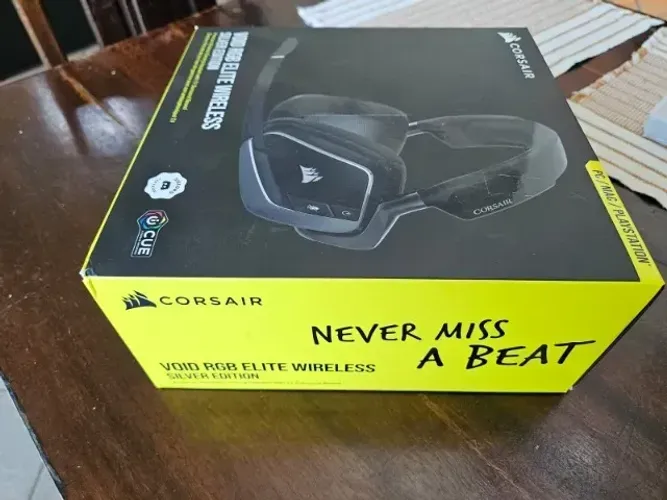 Headset Gamer Corsair Void Elite Wireless, RGB, 7.1 Surround sem Fio. Parcelo no cartão.
