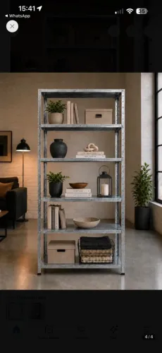Prateleira 6 Bandejas Galvanizada - Estilo Industrial - Nova