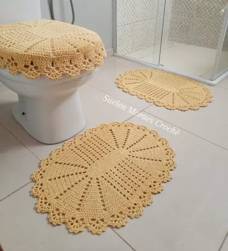Jogo de banheiro em croche