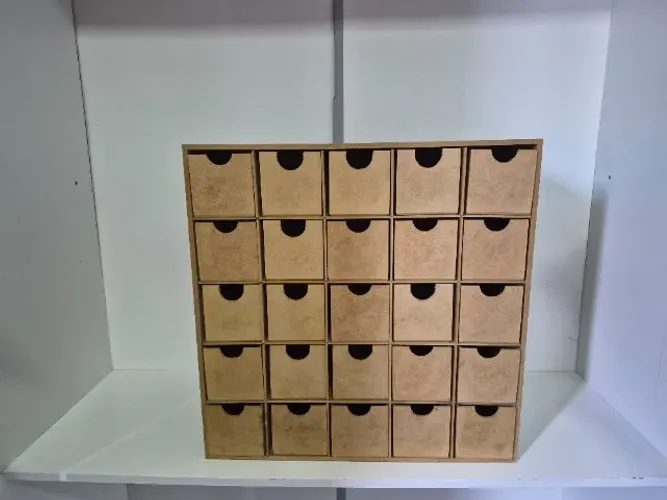 Gaveteiro Organizador Multiuso 25 Gavetas Mdf Cru