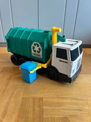 Caminhão de Lixo e Reciclagem de Brinquedo Matchbox