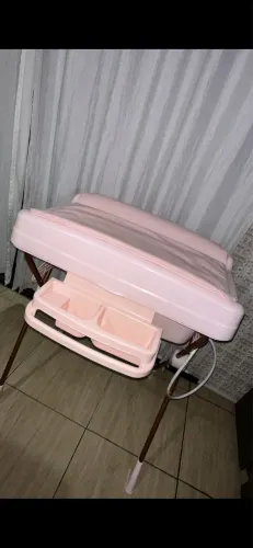 BANHEIRA DE BANHO BEBÊ ROSA