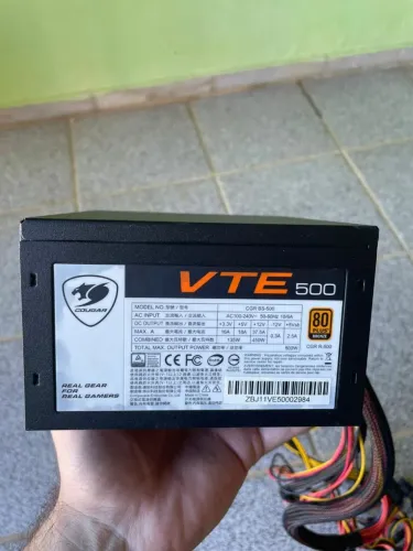 Fonte de alimentação Cougar VTE 500 selo 80 plus bronze