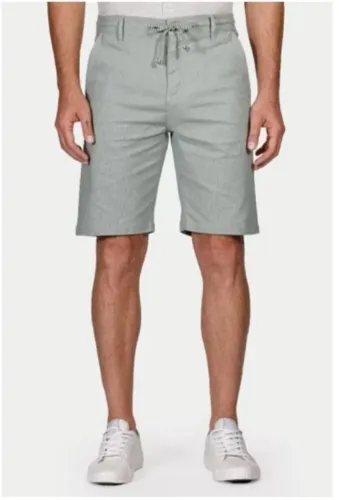 Bermuda Aramis Chino Cotton Sarja Verde - Cinza