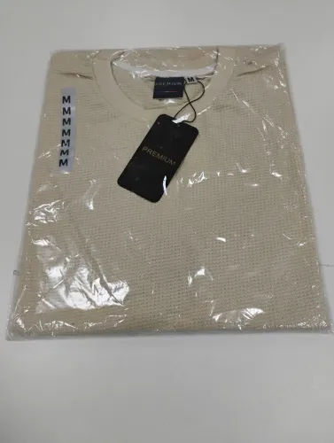 Camisa texturizada básica no atacado