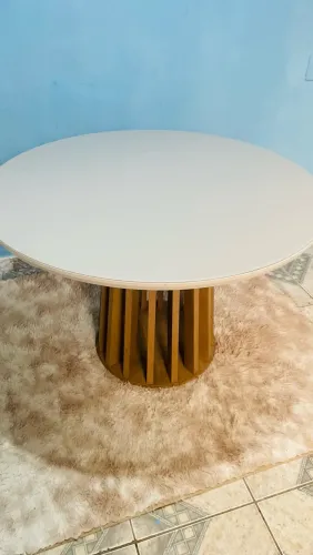 Mesa tampo de vidro FAÇO ENTREGA