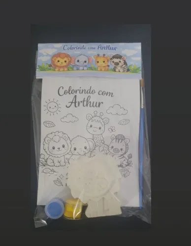 Kit pintura no gesso para festa artesanal