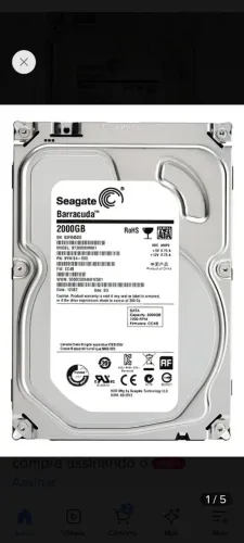VENDO HD SEGATE 2TB